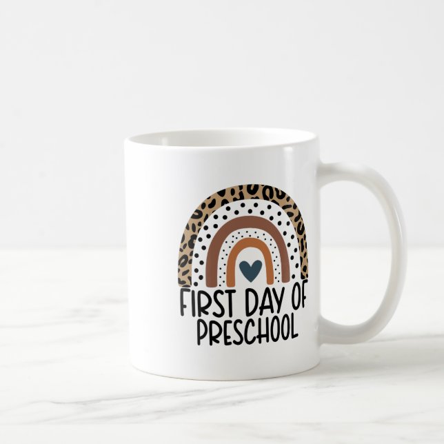 First Day Of Preschool Rainbow Teacher Girls Ck To Coffee Mug (Right)