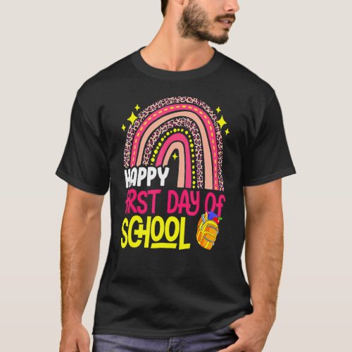 First Day Of Preschool Rainbow Welcome Back To Sch T_Shirt
