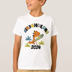 First Day of School 2026 - Dino with School Cone  T-Shirt