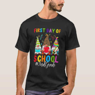 First Day Of School 2nd Grade  Gnome Back To Schoo T-Shirt