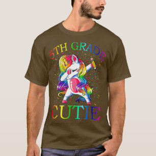 First Day of School 5th Grade Cutie Unicorn T-Shirt