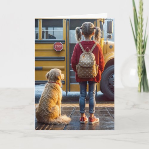 First Day Of School Best Wishes Card