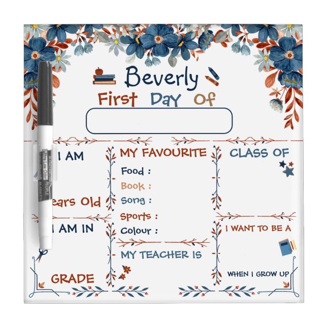 First day of School Board Back to School (Front)