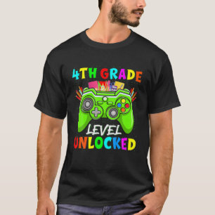 First Day Of School Boy Girl 4Th Grade Level Unclo T-Shirt