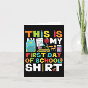 First Day Of School Boys Girls Byck To School  Card