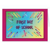 First Day Of School Card (Front Horizontal)