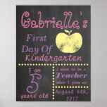 First Day Of School Chalkboard Poster at Zazzle