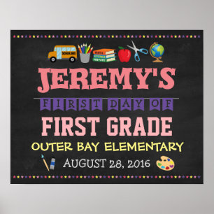First Day Of School Children's Poster Photo Props