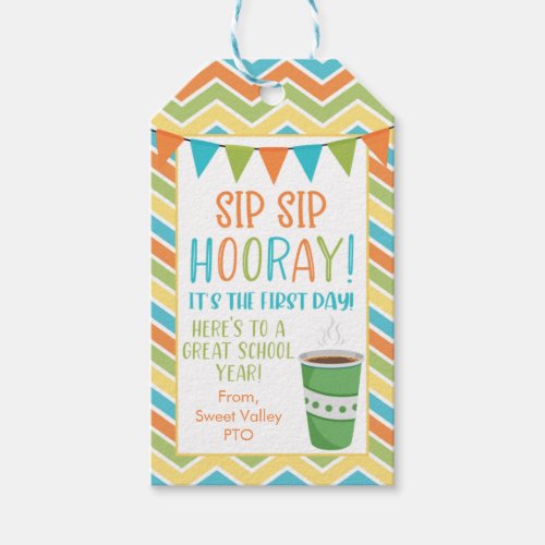 First Day of School Coffee Teacher Gift Tags
