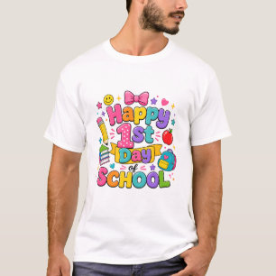 First Day of School Cute Colorful Kindergarten T-Shirt