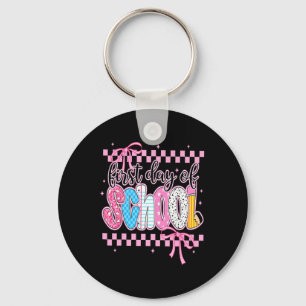 First Day Of School Floral Bundle For Teacher  Keychain