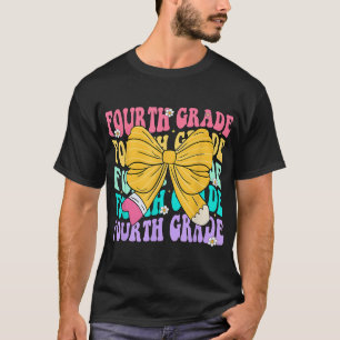 First Day Of School Fourth Grade Pencil Coquette T-Shirt