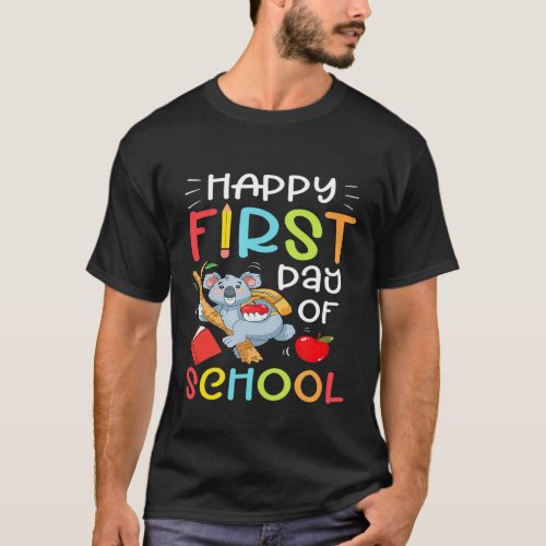 First Day Of School Funny Koala Bear T_Shirt