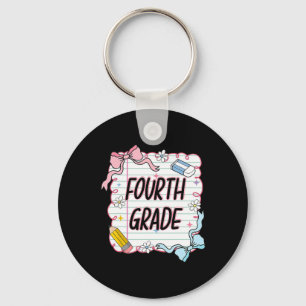First Day Of School Girly Coquette1  Keychain