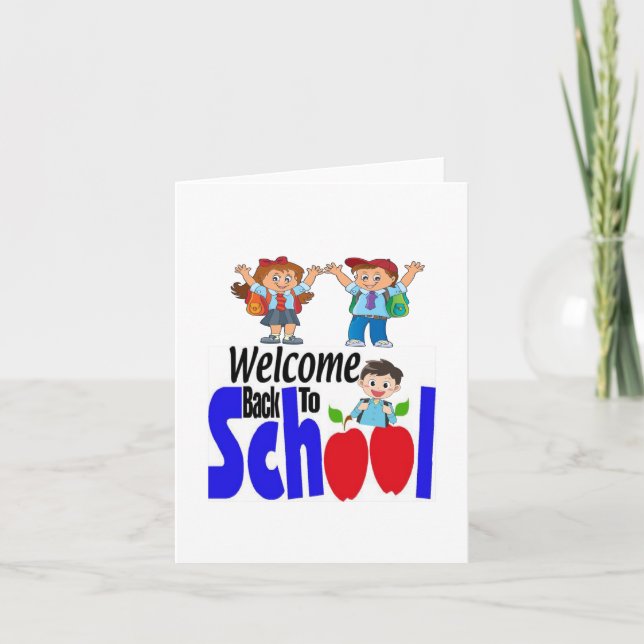 First Day of School Grade One Card (Front)