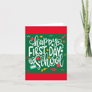 First Day of School Grade One Card