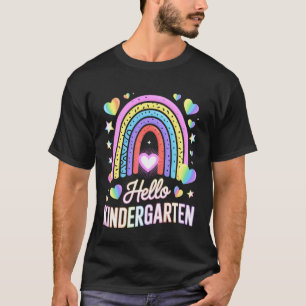First Day of School Hello Kindergarten Teacher Rai T-Shirt