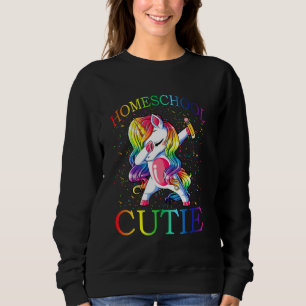 First Day Of School Homeschool Cutie Unicorn Sweatshirt