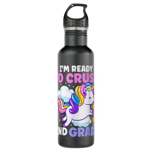 First Day of School Im Ready To Crush 2nd Grade U Stainless Steel Water Bottle