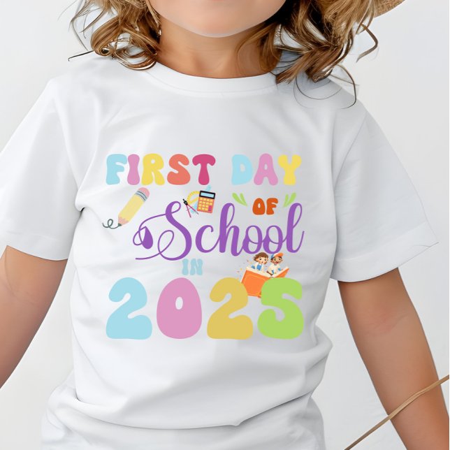 First Day of School in 2025 Back to School  T-Shirt (Creator Uploaded)