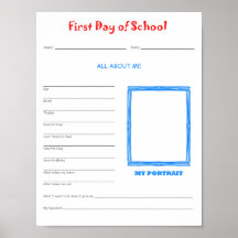 First Day of School Interview Printable Download
