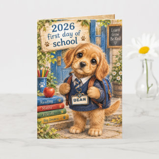FIRST DAY OF SCHOOL MEMENTO CARD