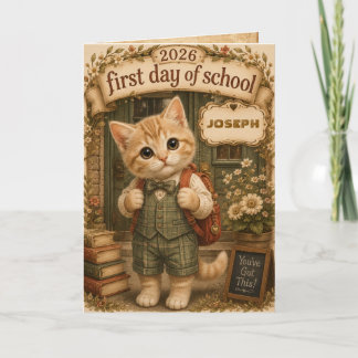 FIRST DAY OF SCHOOL MEMENTO CARD