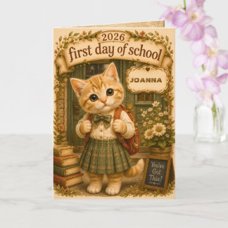 FIRST DAY OF SCHOOL MEMENTO CARD
