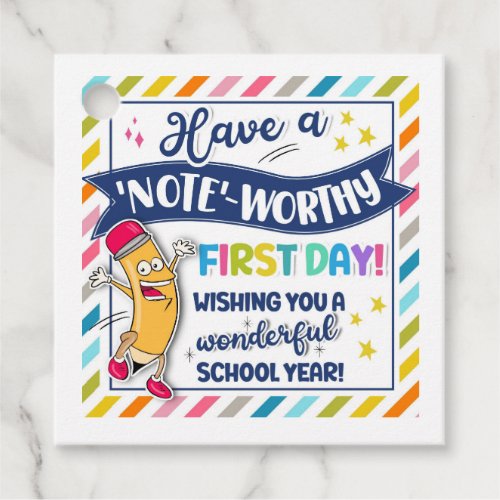 First day of school Notebook Favor Tags
