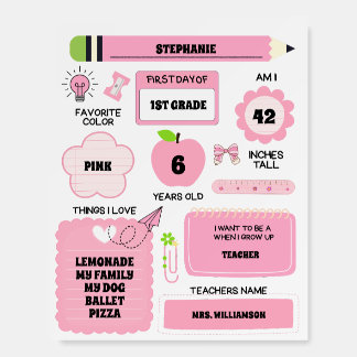 First Day Of School Personalized Milestone Sign