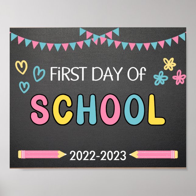 First day of school poster (Front)