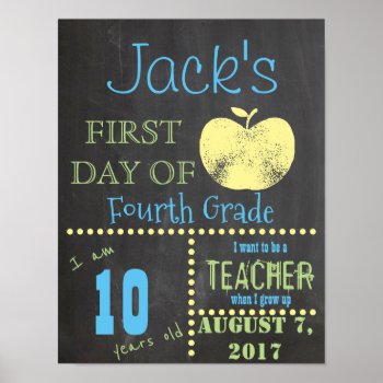 First Day Of School Poster by Classyyetsassy at Zazzle