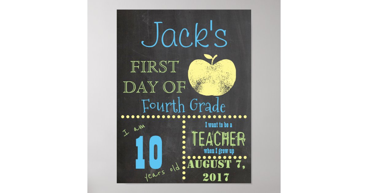 First Day of School Poster | Zazzle