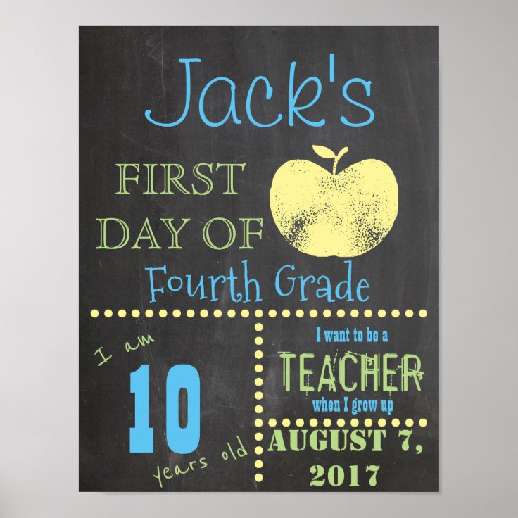 First Day of School Poster | Zazzle