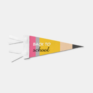 First Day of School Preschool Back to School Kids Pennant Flag
