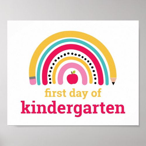 First Day of School Rainbow Sign