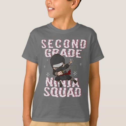 First Day Of School Second Grade Ninja Squad T_Shirt