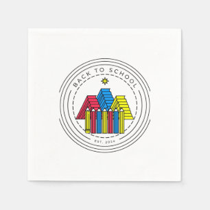 First Day Of School Shirt Book Mountain Pencil F Napkins