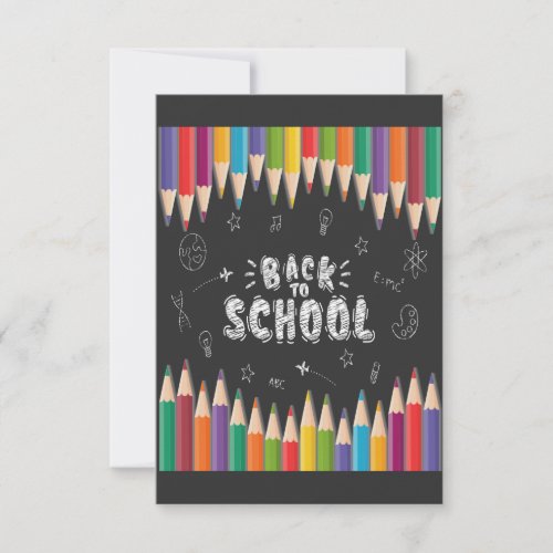  First Day Of School Shirt Welcome Back To School RSVP Card