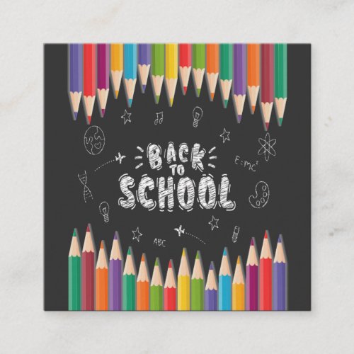  First Day Of School Shirt Welcome Back To School Square Business Card