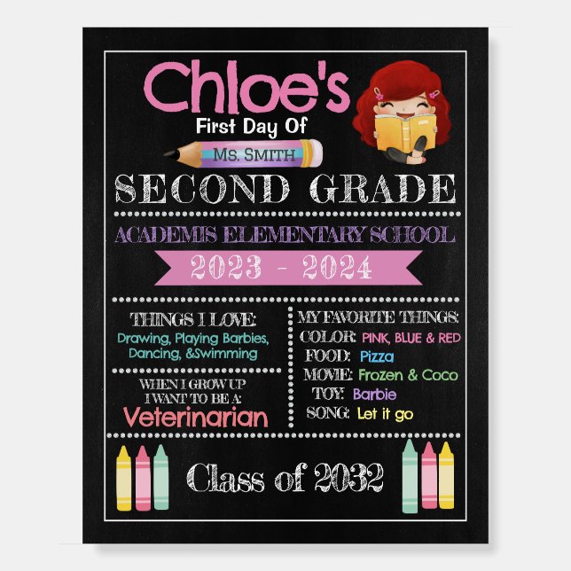 First Day of School Sign (Front)