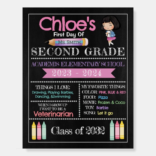 First Day of School Sign (Front)