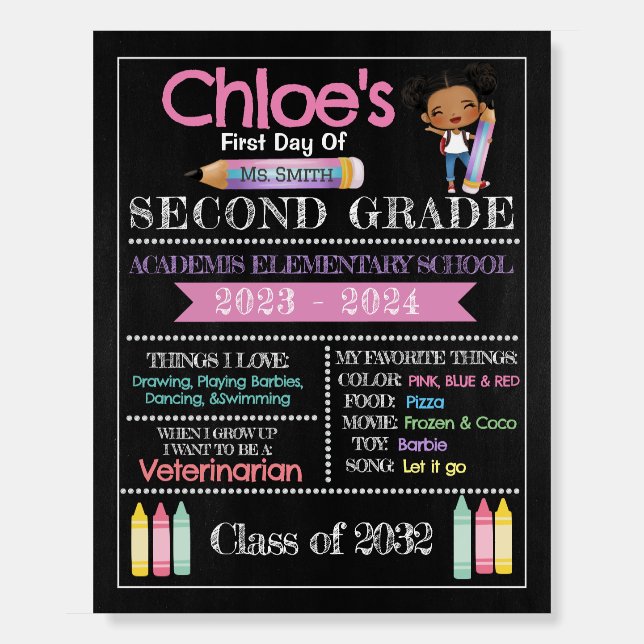 First Day of School Sign (Front)