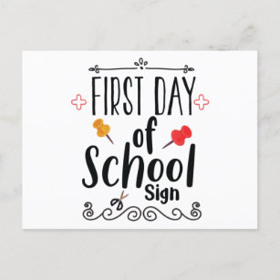 First Day of School Sign Postcard
