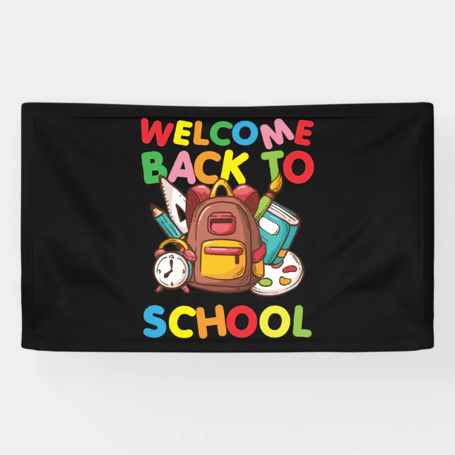 First Day of School Teacher Welcome Back to School Banner | Zazzle