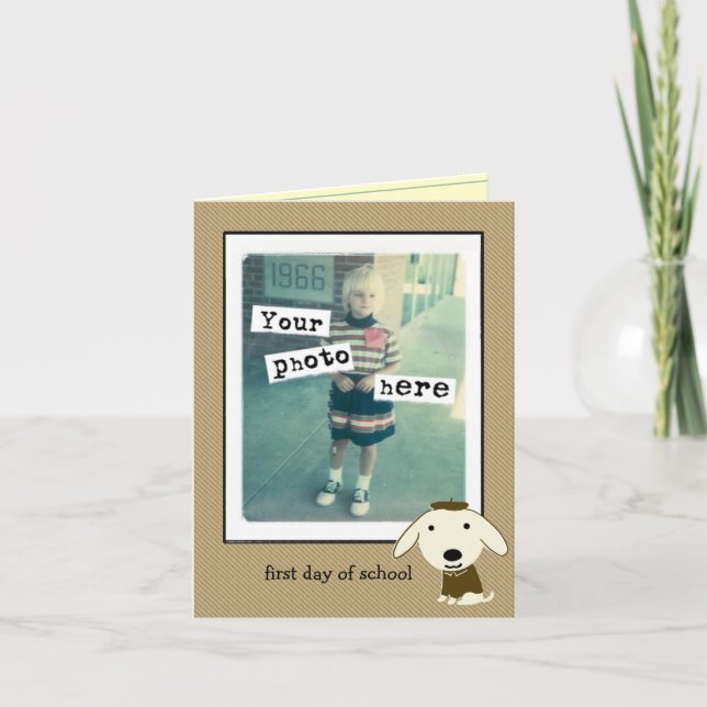 First Day of School Template for Your Cute Photo (Front)
