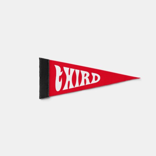 First Day of School Third Grade Pennant Pennant Flag