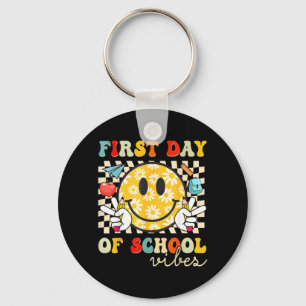 First Day of School Vibes Back to School Teachers Keychain