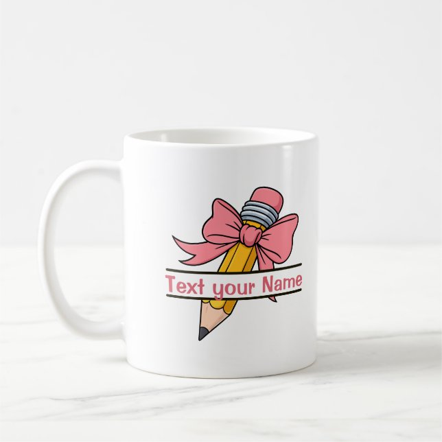 First day of school with options to personalize  coffee mug (Left)