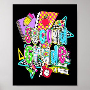 First Day Of Second Grade Floral Bundle For Teache Poster